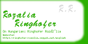 rozalia ringhofer business card